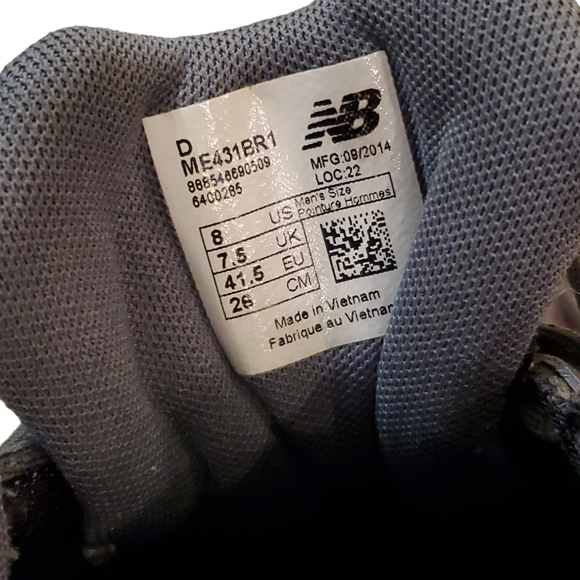 New Balance Men's 431 Black Gray Running Training Sneakers Shoes 8 - Picture 8 of 8